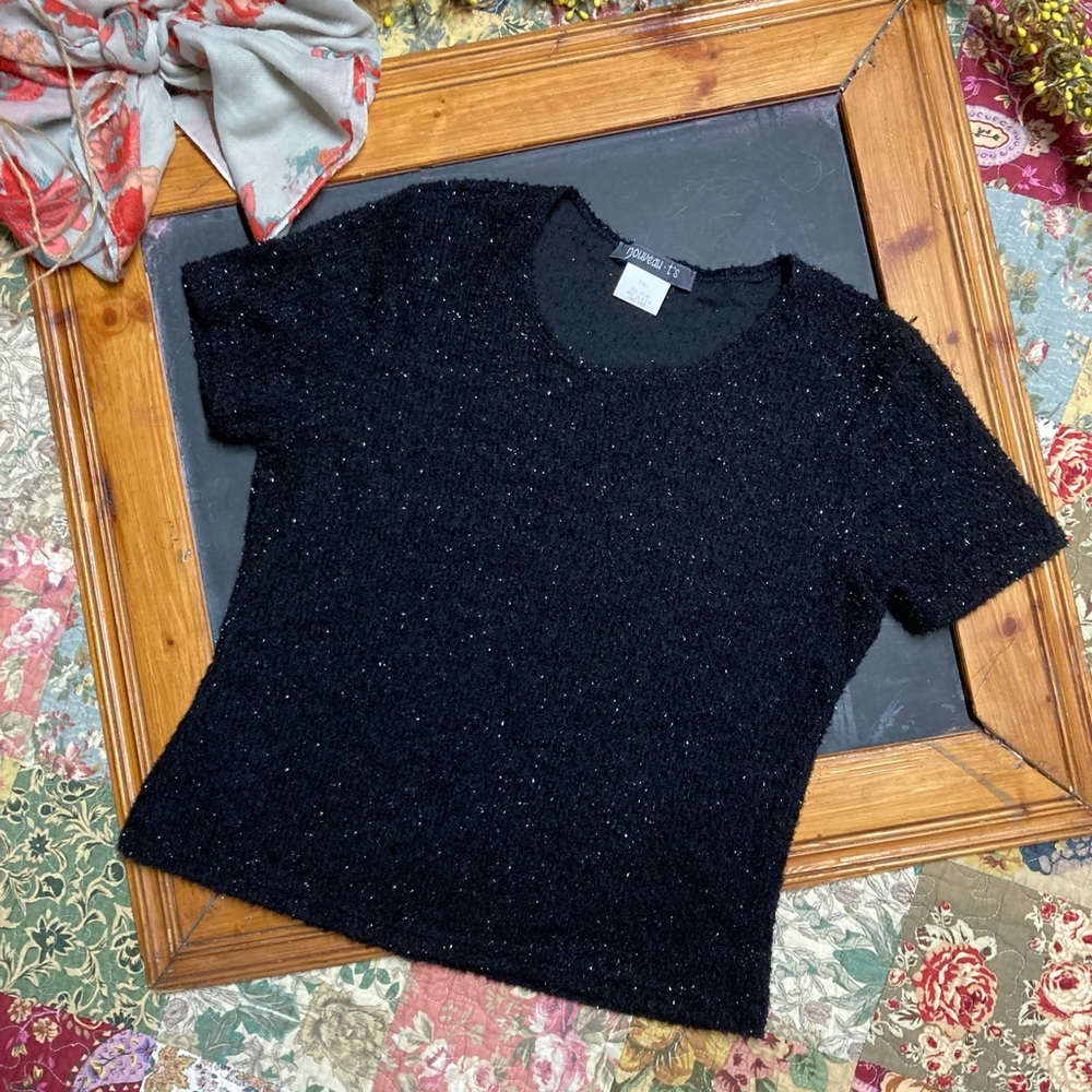Black and gold top